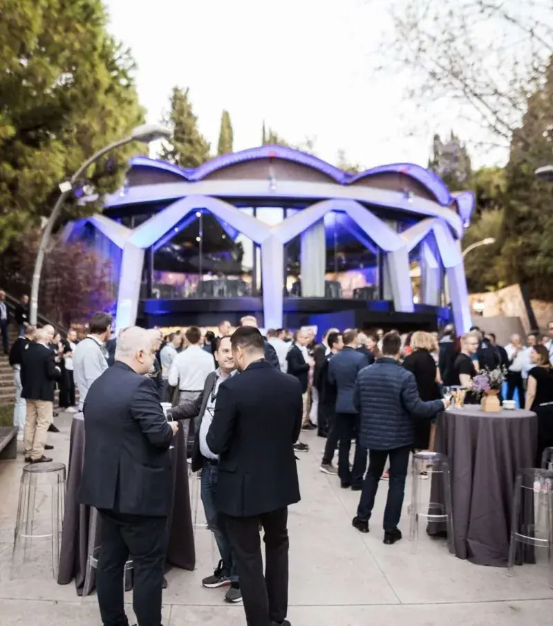 Detalle de montaje de un evento privado producido por Esferic Group